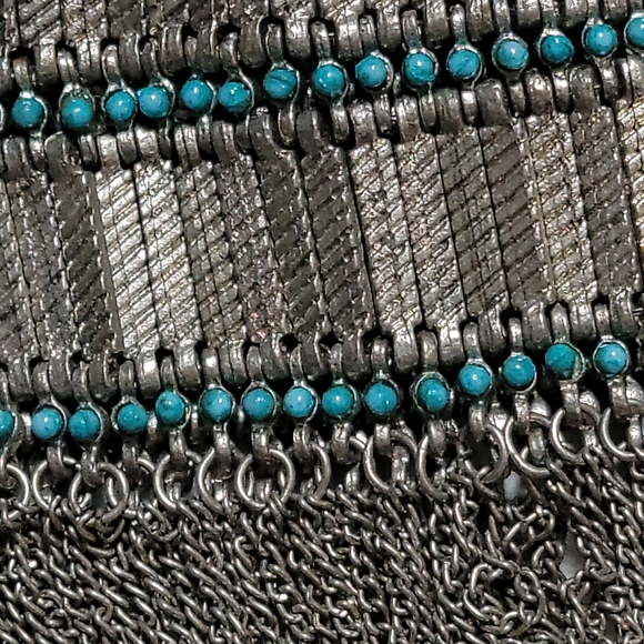 NWT Shiraleah Reverie Silver and Turquoise Chain Bracelet - Picture 2 of 5